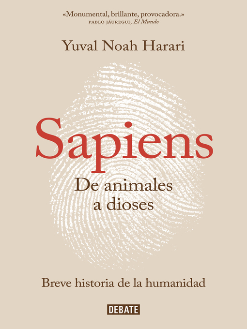 Detalles del título Sapiens. De animales a dioses de Yuval Noah Harari - Lista de espera
